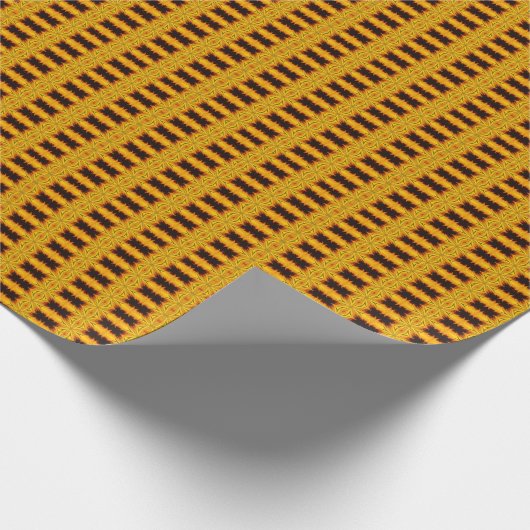 Abstrakte gelbe und braune Formen Geschenkpapier (Ecke)