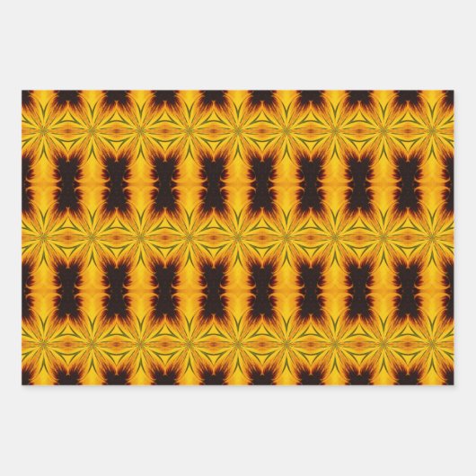 Abstrakte gelbe und braune Formen Geschenkpapier Set (Vorderseite)