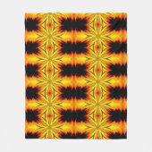 Abstrakte gelbe und braune Muster Fleecedecke (Vorderseite)