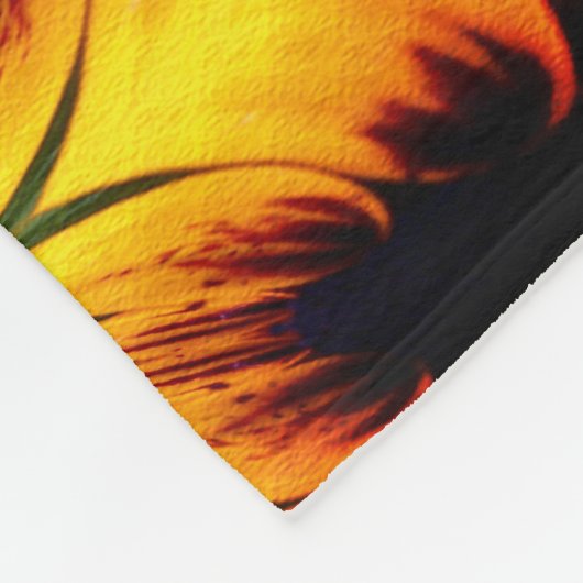 Abstrakte gelbe und braune Muster Fleecedecke (Ecke)