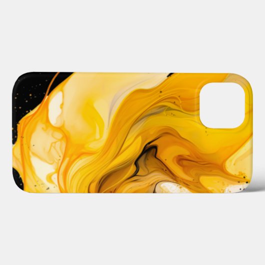 Abstrakte, gelbe und schwarze Gehäusebilderplatte Case-Mate iPhone Hülle (Rückseite (Horizontal))