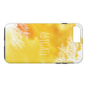 Abstrakte gelbe Wasserfarbe und Korallenriff Case-Mate iPhone Hülle (Rückseite (Horizontal))