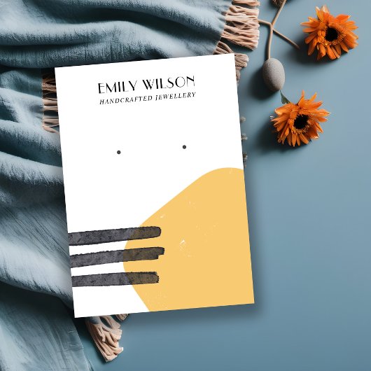 ABSTRAKTE GELBSCHUHE FORMUTTERKARTE VISITENKARTE