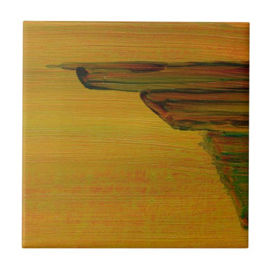 Abstrakte Gelbtafel Fliese (Vorderseite)