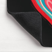 Abstrakte gemalte Herz-Valentin-Liebeskunst Mousepad (Ecke)
