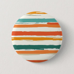 Abstrakte gemalte horizontale Pinselstreifen Boho Button