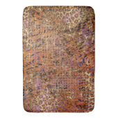 Abstrakte gemischte Tier- und Leopardenhaut Badematte (Vorderseite Vertikal)