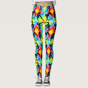 ABSTRAKTE GEMUSTERTE GYMNASTIK-LEGGINGS LEGGINGS