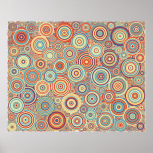 Abstrakte Generative Kunstfarbe Poster