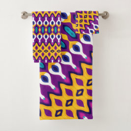 Abstrakte Geometrie Badhandtuch Set