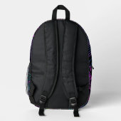 Abstrakte Geometrie Bedruckter Rucksack (Rückseite)