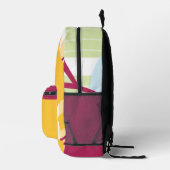Abstrakte Geometrie Bedruckter Rucksack (Rechts)
