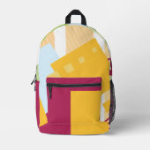 Abstrakte Geometrie Bedruckter Rucksack (Vorderseite)