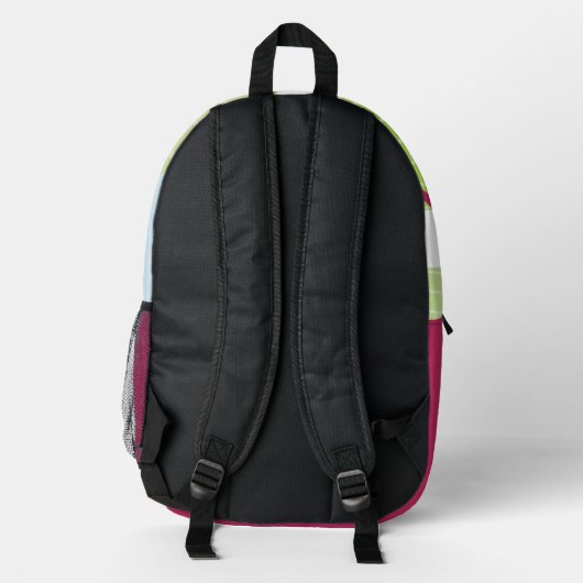 Abstrakte Geometrie Bedruckter Rucksack (Rückseite)