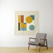 Abstrakte Geometrie - Das moderne Mittelalter Wandteppich (Beispiel (Horizontal))