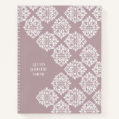 Abstrakte Geometrie der Damast-Umgebung (blassrosa Notizblock (Vorderseite)