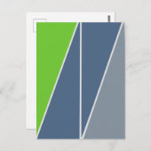 Abstrakte Geometrie der Dreiecke Postkarte (Vorne/Hinten)