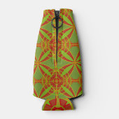 Abstrakte Geometrie der Herbstfarben im Herbst Flaschenkühler (Rückseite)