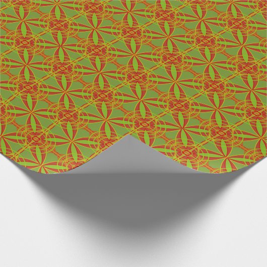 Abstrakte Geometrie der Herbstfarben im Herbst Geschenkpapier (Ecke)