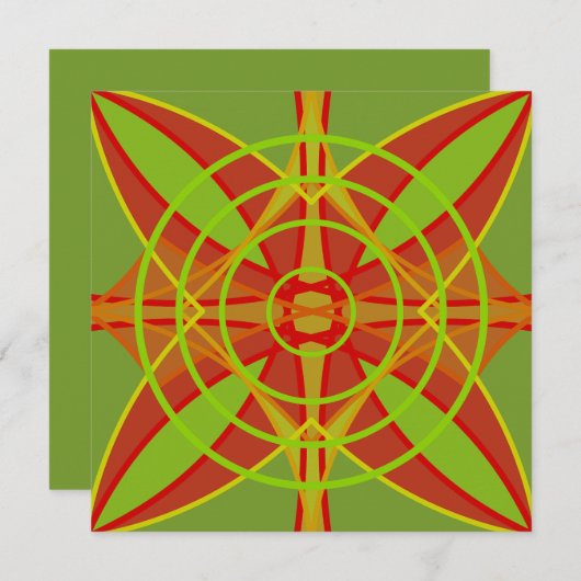 Abstrakte Geometrie der Herbstfarben im Herbst Karte (Vorne/Hinten)