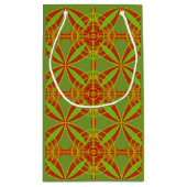 Abstrakte Geometrie der Herbstfarben im Herbst Kleine Geschenktüte (Rückseite)