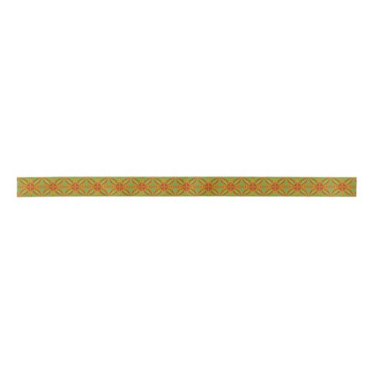 Abstrakte Geometrie der Herbstfarben im Herbst Satinband (Vorderseite)