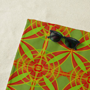 Abstrakte Geometrie der Herbstfarben im Herbst Strandtuch