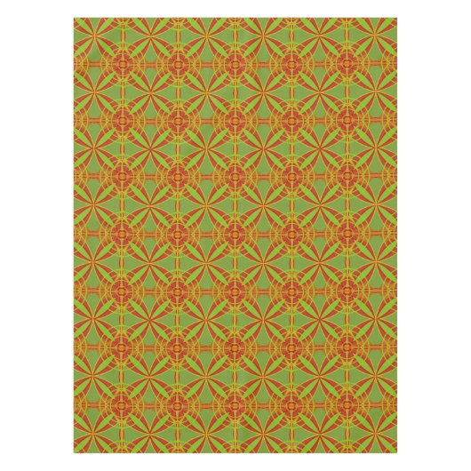 Abstrakte Geometrie der Herbstfarben im Herbst Tischdecke (Vorderseite)