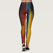 Abstrakte Geometrie der Stadtlichter Leggings (Rückseite)