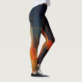 Abstrakte Geometrie der Stadtlichter Leggings (Rechts)