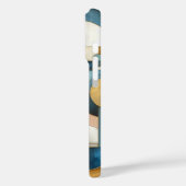 Abstrakte Geometrie des Blauen Goldes Case-Mate iPhone Hülle (Rückseite / Links)