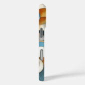 Abstrakte Geometrie des Blauen Goldes Case-Mate iPhone Hülle (Rückseite / Rechts)