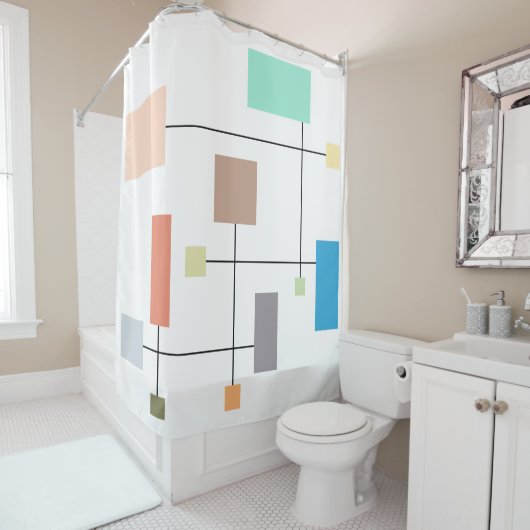 Abstrakte Geometrie Duschvorhang (Beispiel)