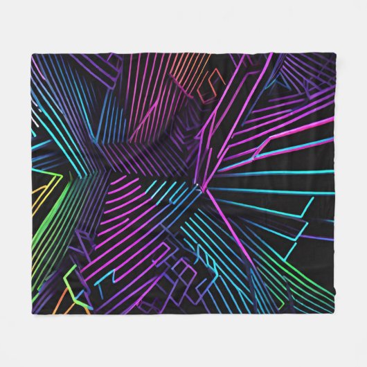 Abstrakte Geometrie Fleecedecke (Vorderseite (Horizontal))