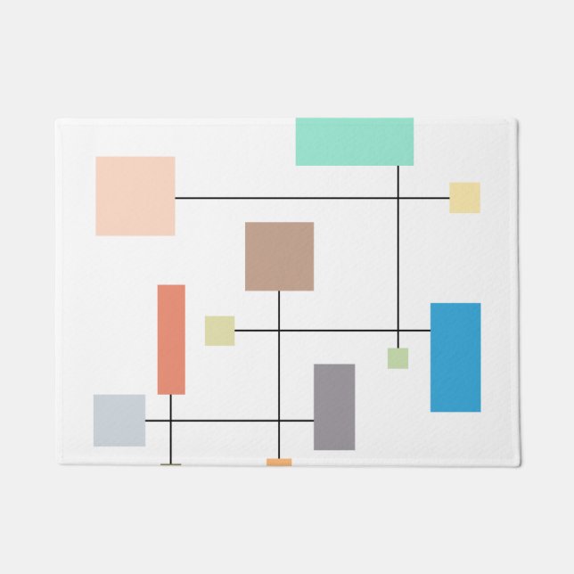 Abstrakte Geometrie Fußmatte (Vorderseite)