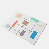 Abstrakte Geometrie Fußmatte (Schrägansicht)