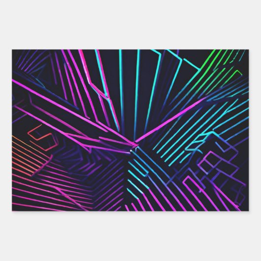 Abstrakte Geometrie Geschenkpapier Set (Vorderseite)