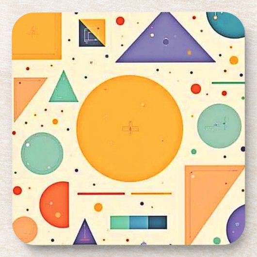 Abstrakte Geometrie Getränkeuntersetzer (Vorderseite)