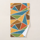 Abstrakte Geometrie in Retro-Farben Badhandtuch Set (Handtuch)
