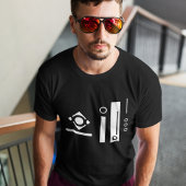 Abstrakte Geometrie in Schwarz und Weiß T-Shirt