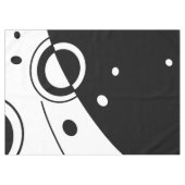 Abstrakte Geometrie in Schwarz und Weiß Tischdecke (Vorderseite (Horizontal))