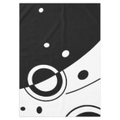 Abstrakte Geometrie in Schwarz und Weiß Tischdecke (Vorderseite)