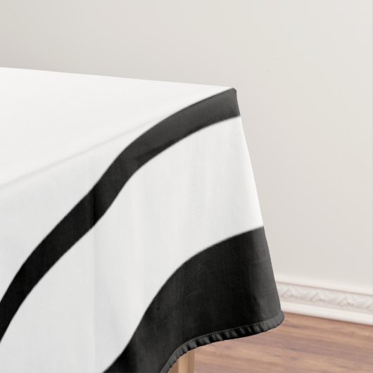 Abstrakte Geometrie in Schwarz und Weiß Tischdecke (Beispiel)