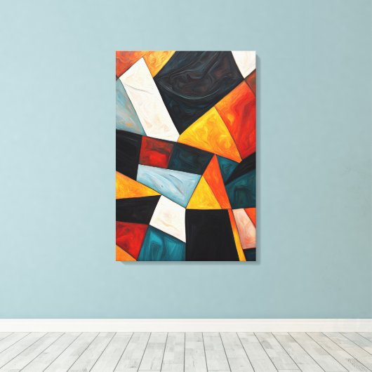 Abstrakte Geometrie Leinwanddruck (Insitu (Holzboden))