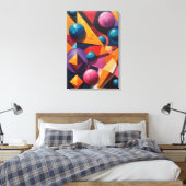Abstrakte Geometrie Leinwanddruck (Insitu (Schlafzimmer))