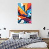Abstrakte Geometrie Leinwanddruck (Insitu (Schlafzimmer))
