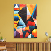 Abstrakte Geometrie Leinwanddruck (Insitu (Wohnzimmer))