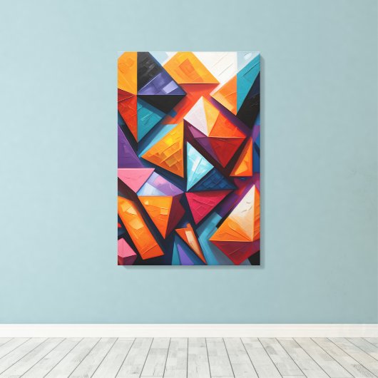 Abstrakte Geometrie Leinwanddruck (Insitu (Holzboden))