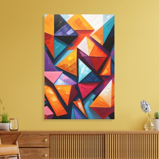 Abstrakte Geometrie Leinwanddruck (Insitu (Wohnzimmer))