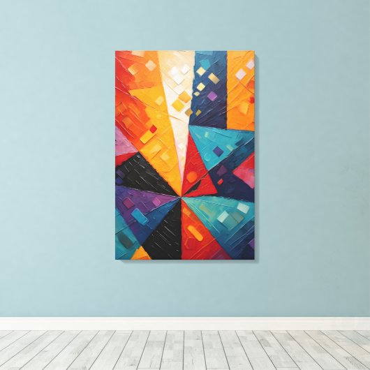 Abstrakte Geometrie Leinwanddruck (Insitu (Holzboden))